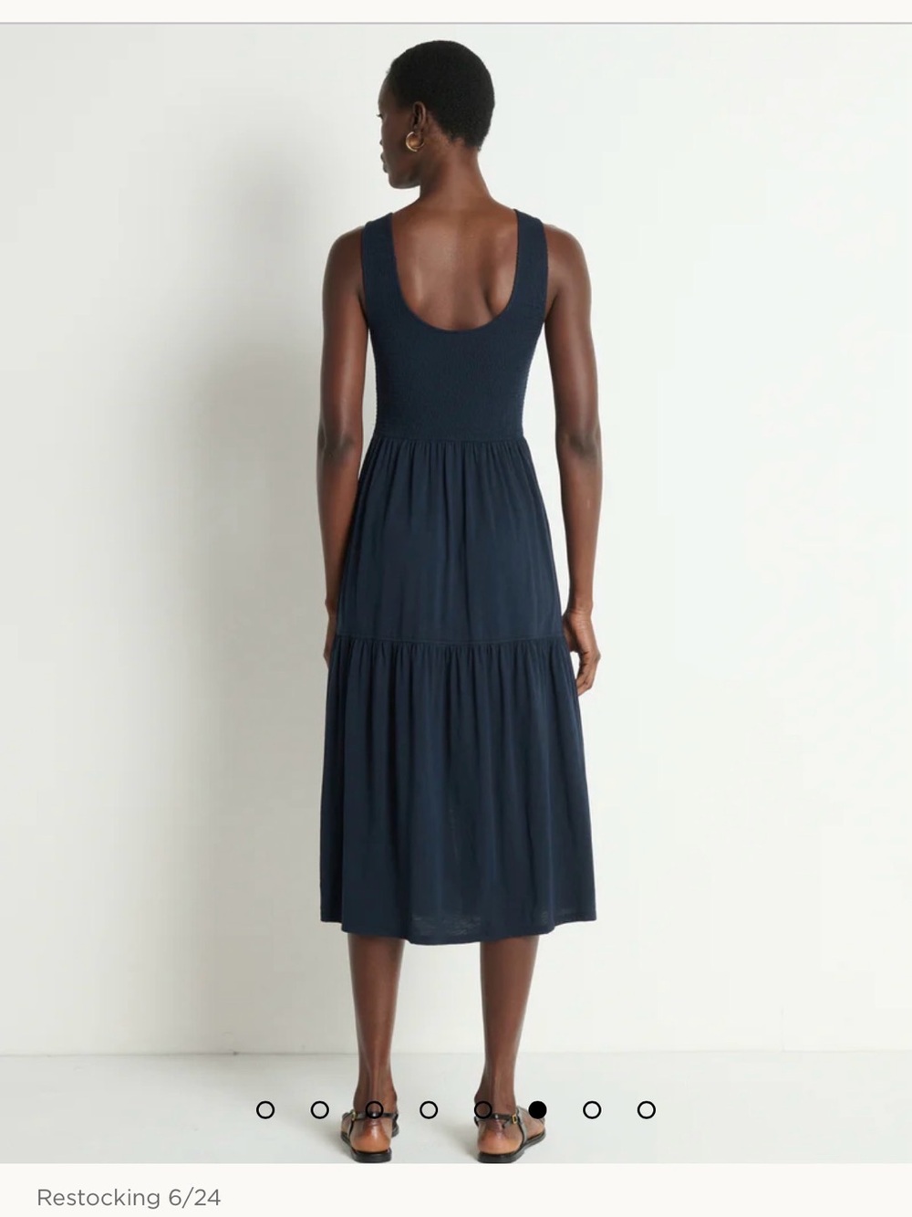 Nation LTD Navy Smocked Maxi Dress - Picture 2 of 9